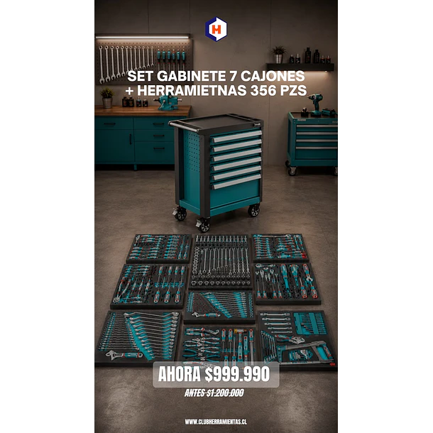 CAJA DE HERRAMIENTAS POR 356 PCS TOTAL