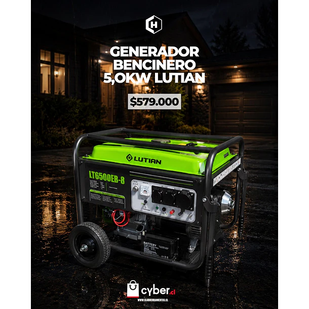Generador a Gasolina Partida Eléctrica de 5,5KVA Lutian
