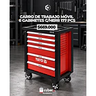 CARRO DE TRABAJO MOVIL 6 GABINETES C/HERR 177 PCS YT-55300 1