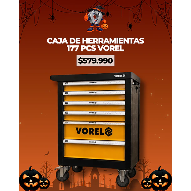 Caja de Herramientas VOREL 177 Piezas