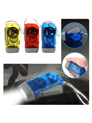 Linterna Dinamo Led De Presión Manual Para Emergencia (color al azar)