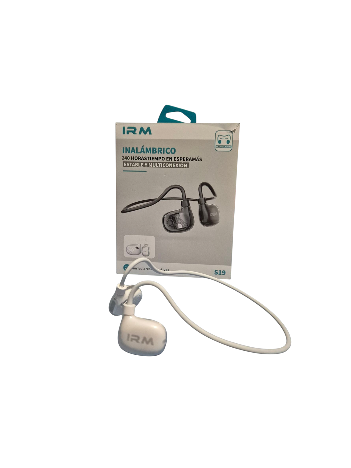 Audifonos Bluetooth deportivos IRM S19- BLANCO 2