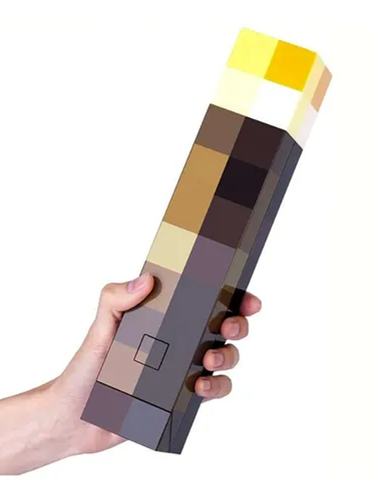 Minecraft Lámpara Antorcha 28 cm Recargable 4 Colores En 1 2