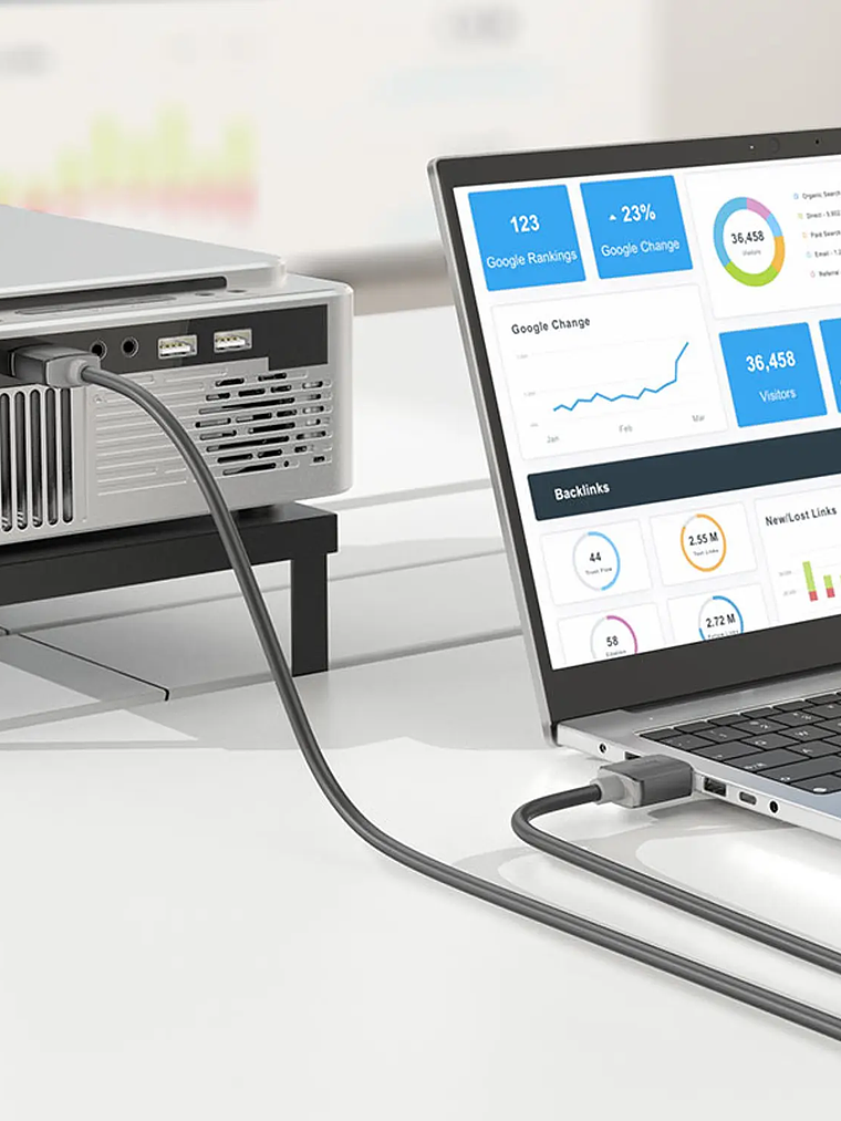 Cable HDMI Hoco US08 HDTV 2.0  4K HD 1M Negro 3