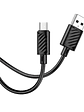 Cable Hoco X88 Gratified MicroUSB 2M Negro - Miniatura 1