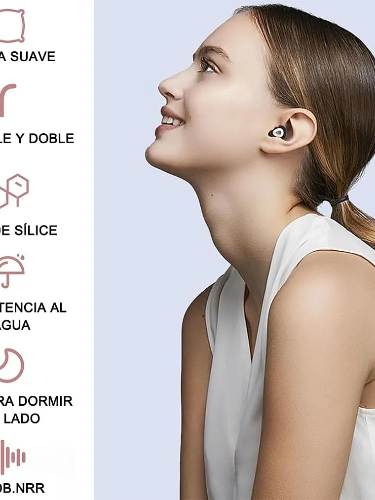 Tapones Antiruido Para Oídos Gota De Agua 3 Tamaños Cómodos 3