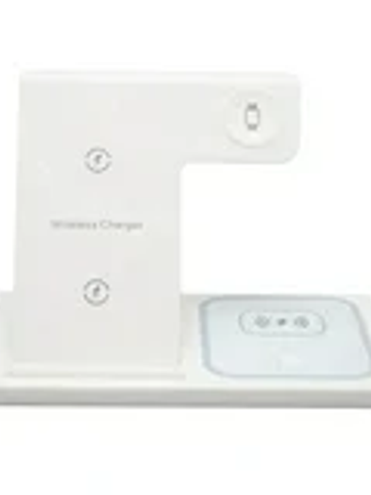 Base De Carga Inalambrica 3 En 1 Blanco 2