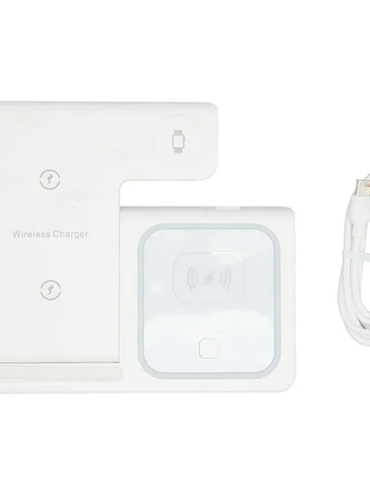Base De Carga Inalambrica 3 En 1 Blanco 4
