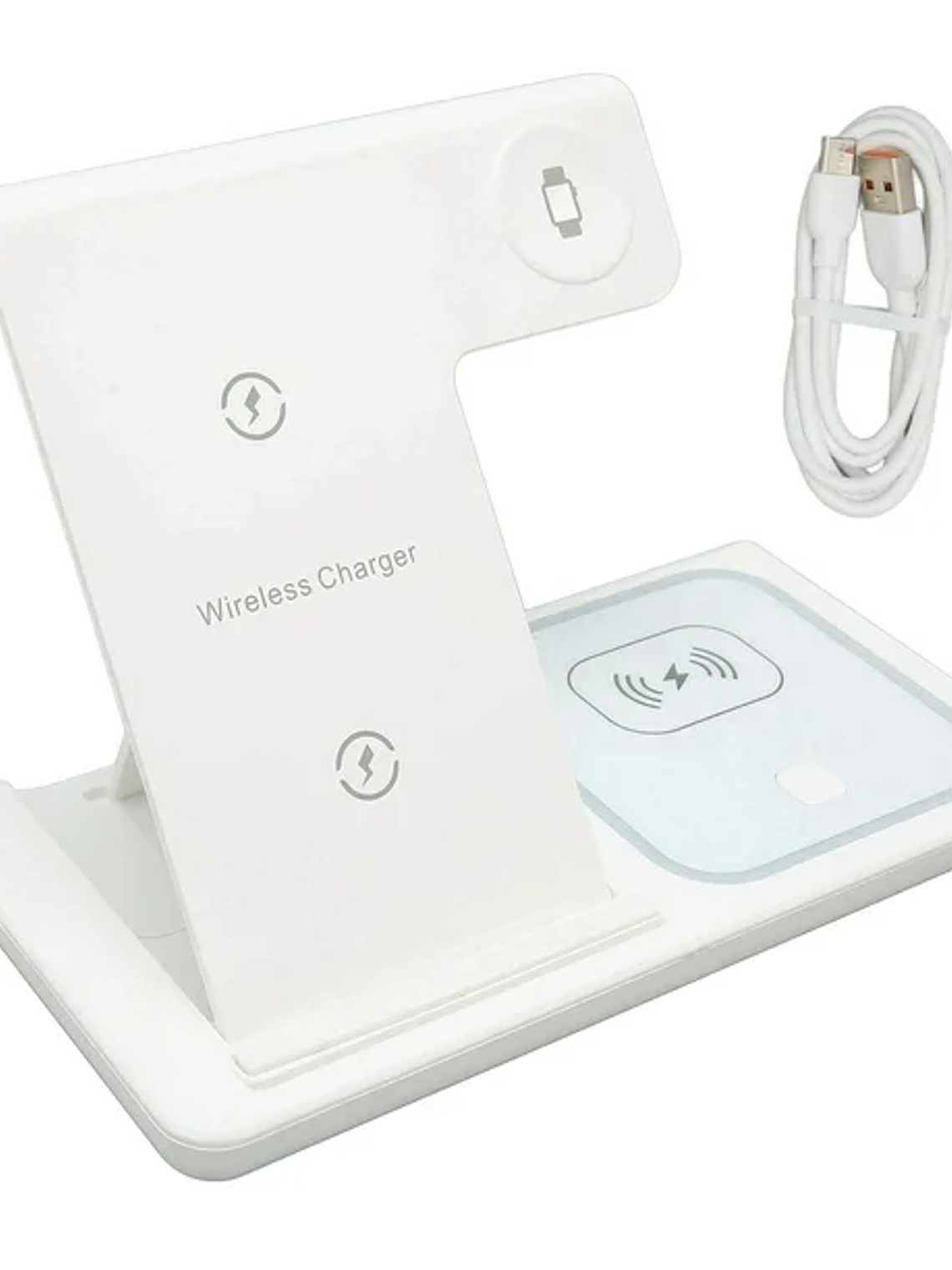 Base De Carga Inalambrica 3 En 1 Blanco 1