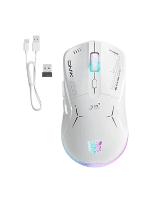 Mouse Gamer Onikuma Inalambrico CW917 Rgb 4800dpi White Blanco