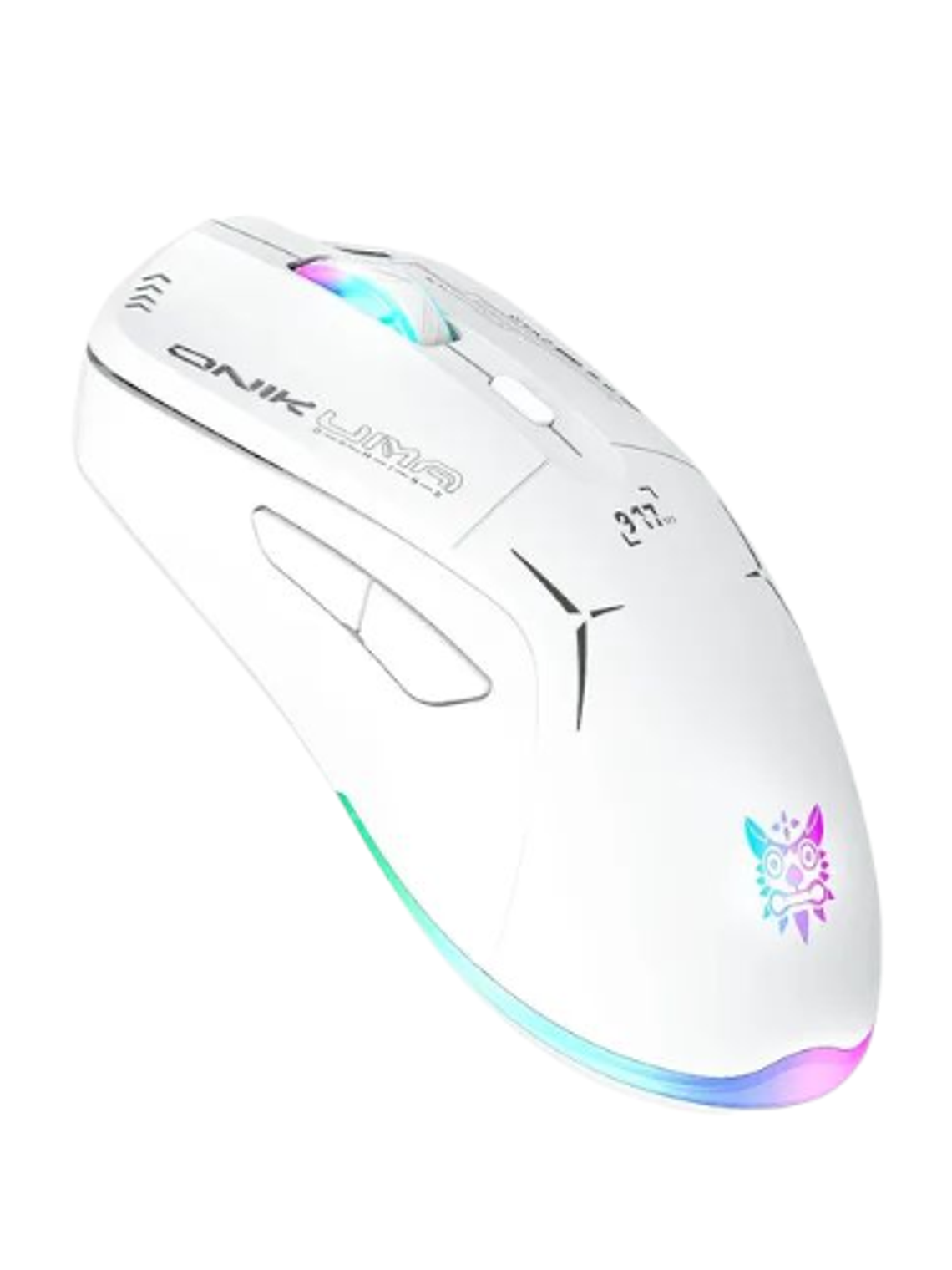 Mouse Gamer Onikuma Inalambrico CW917 Rgb 4800dpi White Blanco 2