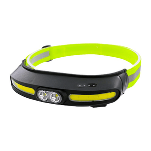 Luz Linterna Frontal Led+cob Luz Blanca Y Roja 1100mah