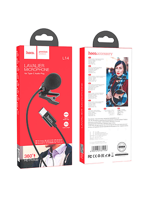 Microfono Externo Hoco L14 Tipo C Negro