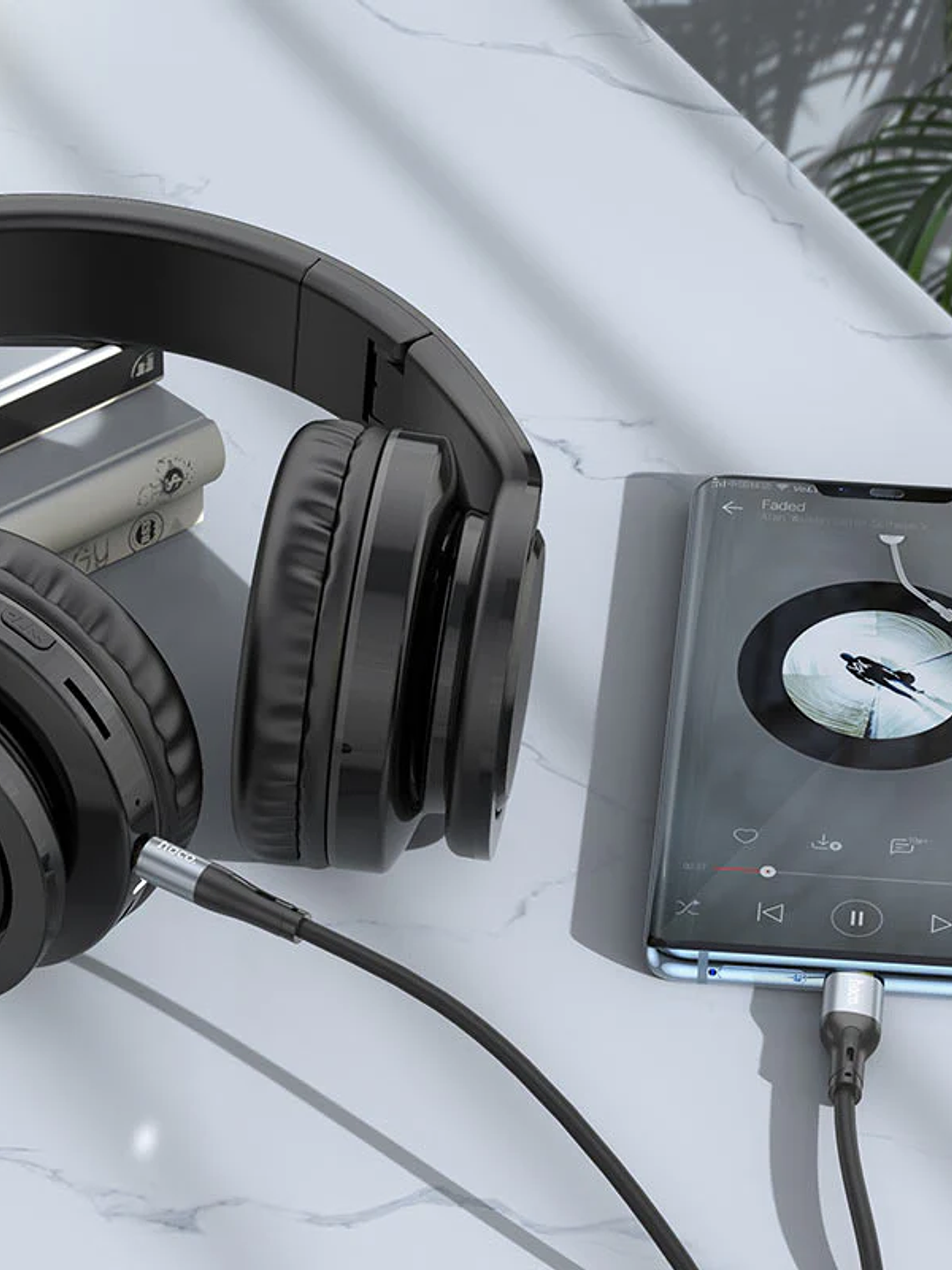 Cable USB-C a Jack 3.5 Auxiliar Audio Hoco UPA22 1 Metro 3