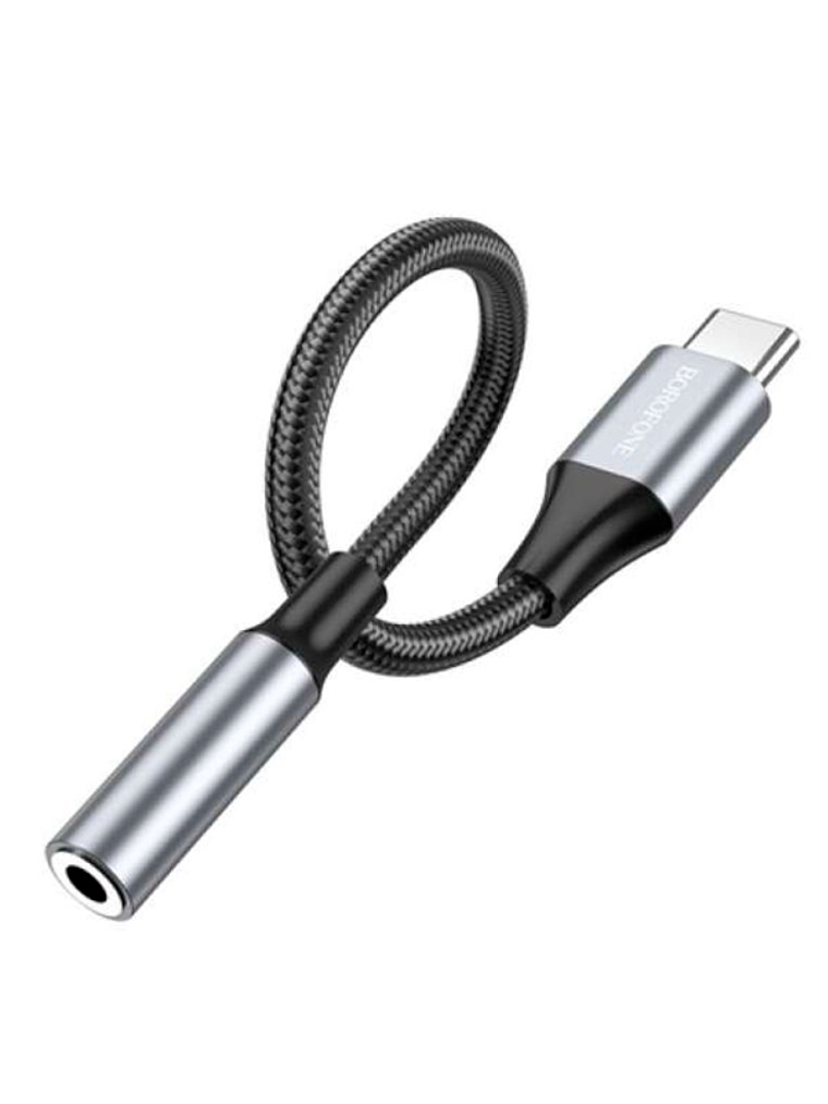 Adaptador Tipo C a Jack 3.5mm Borofone Bv16 Negro 2