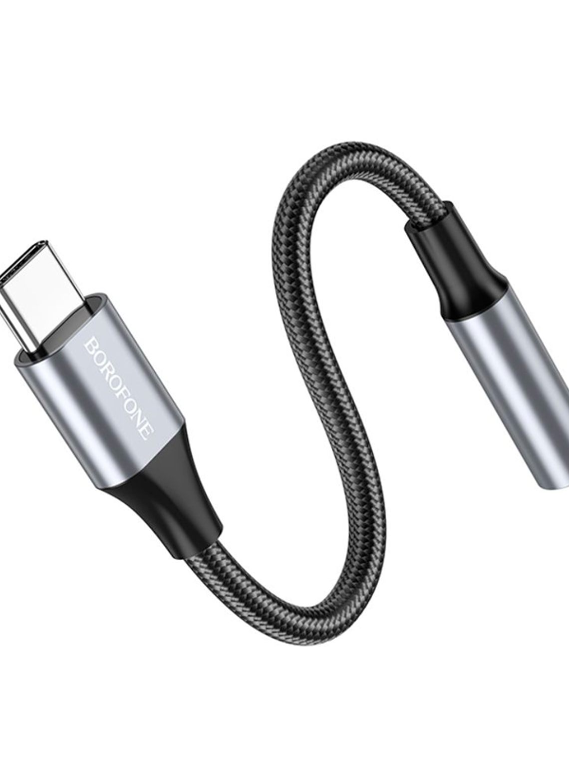 Adaptador Tipo C a Jack 3.5mm Borofone Bv16 Negro 3
