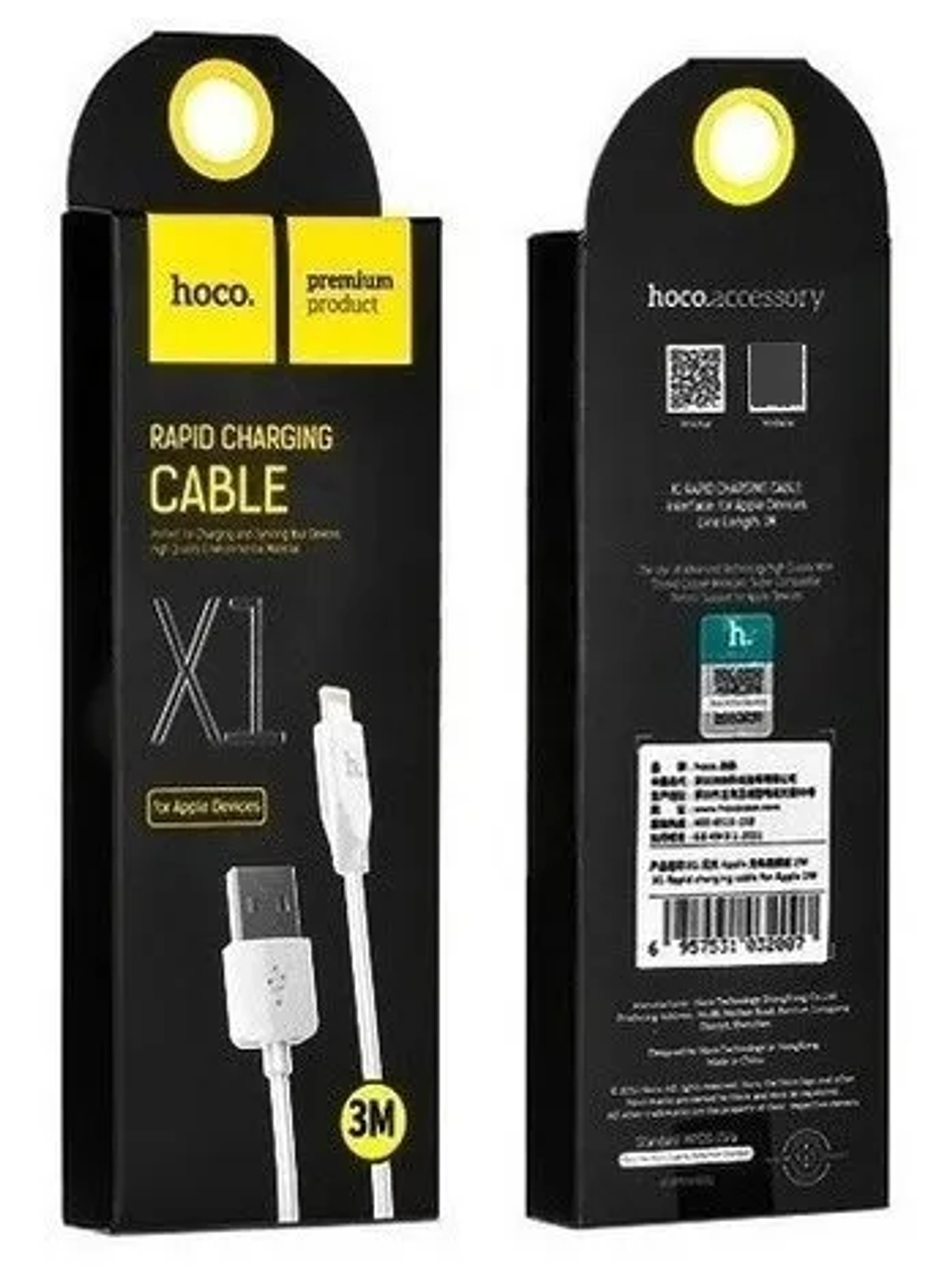 Cable USB Lightning Hoco X1, 1mt 2