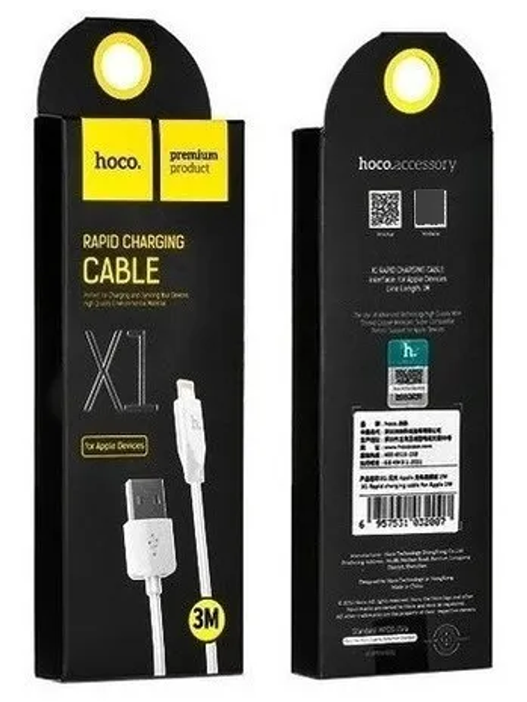 Cable USB Lightning Hoco X1, 1mt 2