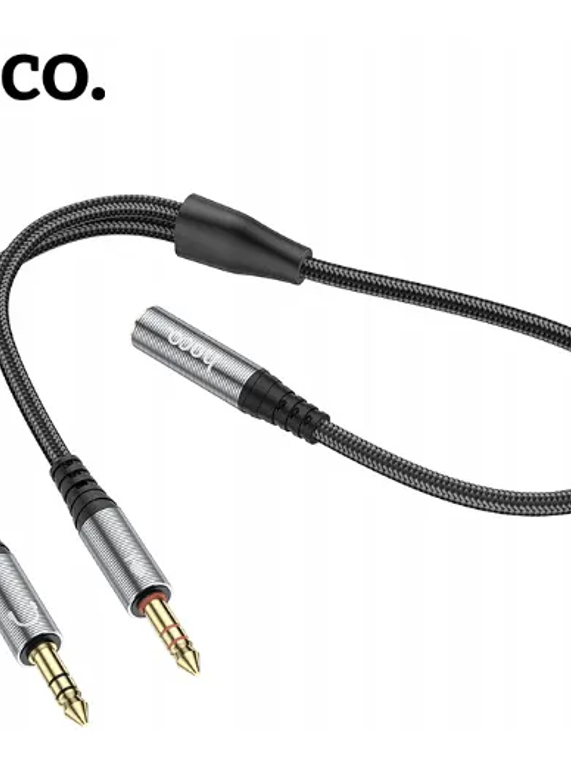 Cable De Audio Jack 3.5mm 2 En 1 Hoco Upa21 Gris 2
