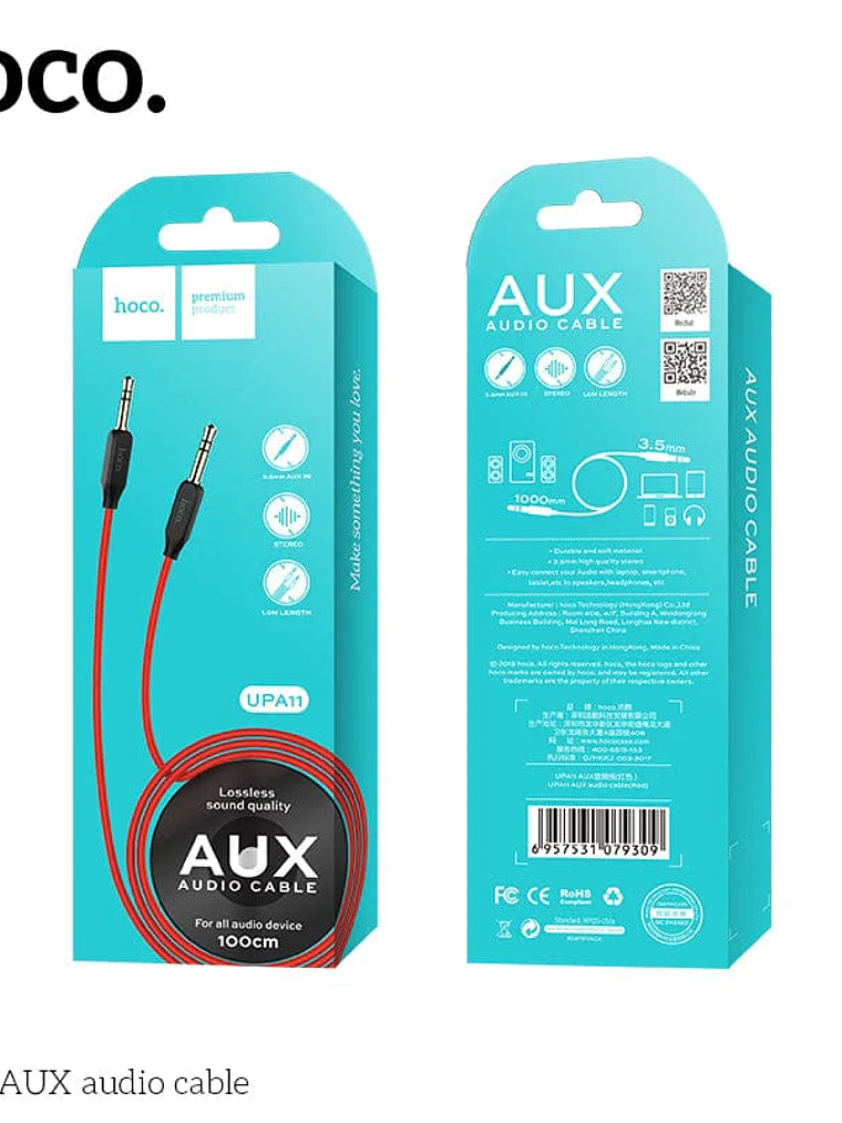 Hoco (UPA11) Cable 3.5mm male to 3.5mm 1