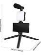 Trípode con Micrófono Luz Led para Celular y Control Bluetooth - Miniatura 2