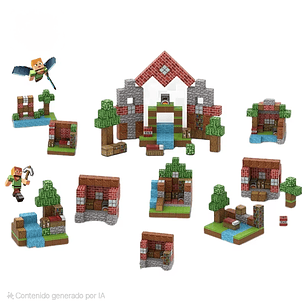 Minecraft set 100 pcs bloques magnéticos