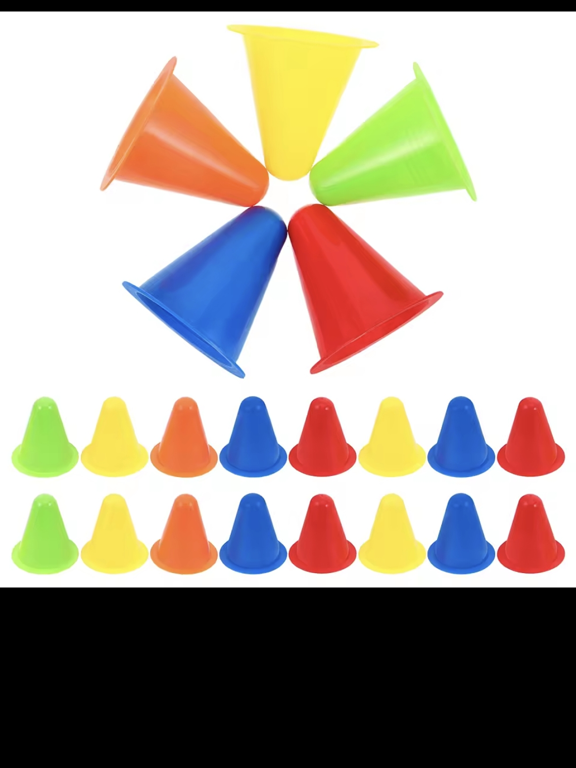 Set 12 Mini Conos Multicolor 9cm Para Agilidad Coordinación 3