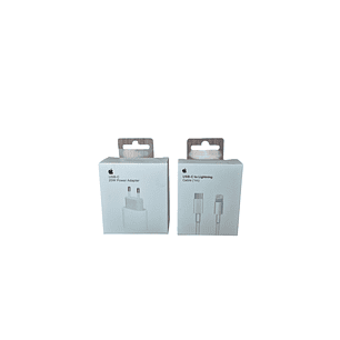 Pack adaptador 20w + cable tipo c a lightning  para iphone 