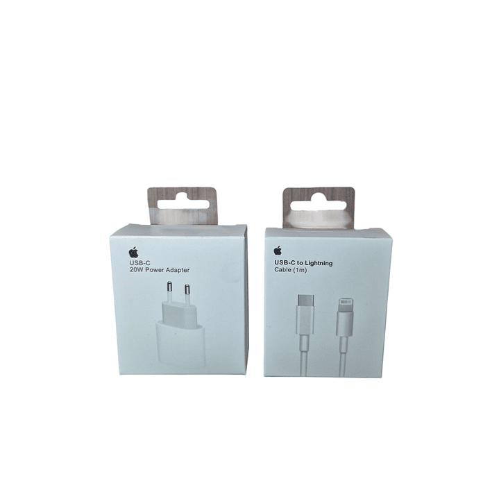 Pack adaptador 20w + cable tipo c a lightning  para iphone  1