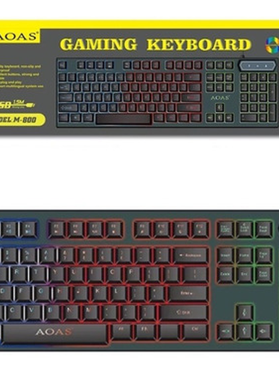 Teclado Gamer RGB usb 1.5 M 880 – Aoas 1