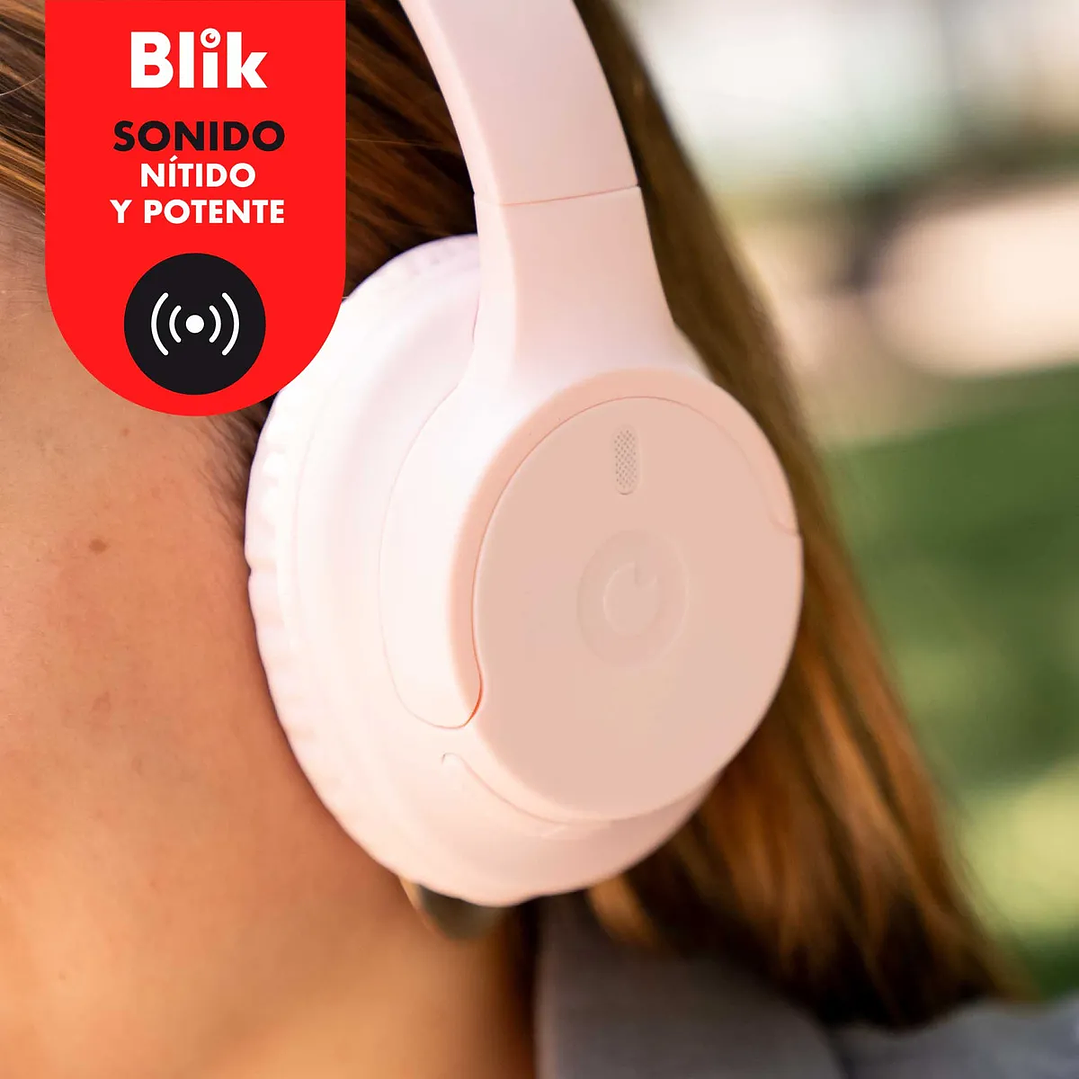 Audífonos Bluetooth Blik Soul250 16 Hrs Rosado Color Rosa 3