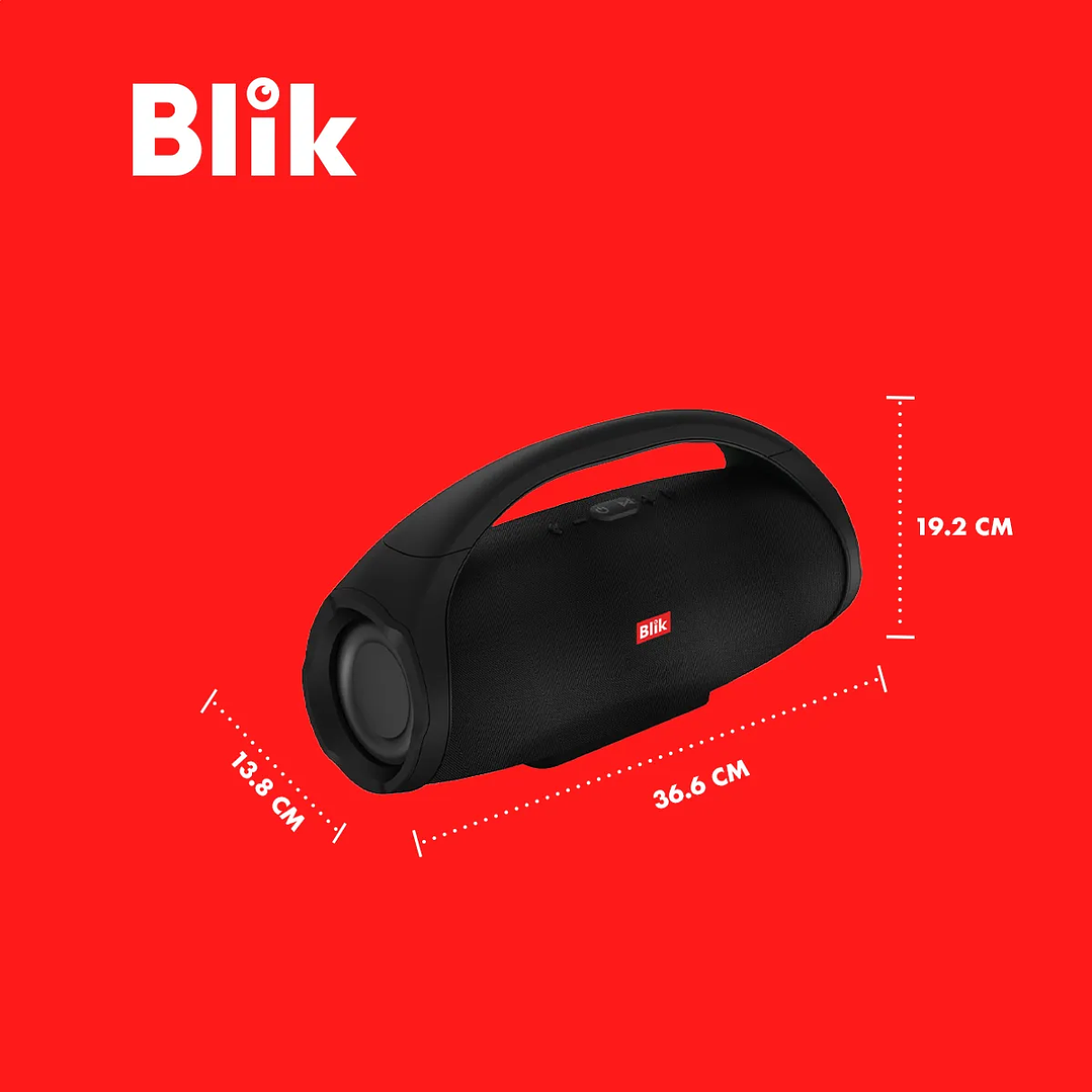 Parlante Bluetooth Blik Booster2 Color Negro 2