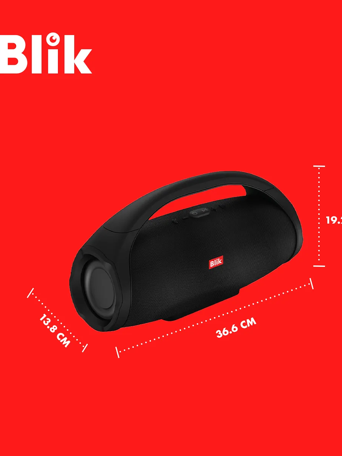 Parlante Bluetooth Blik Booster2 Color Negro 4