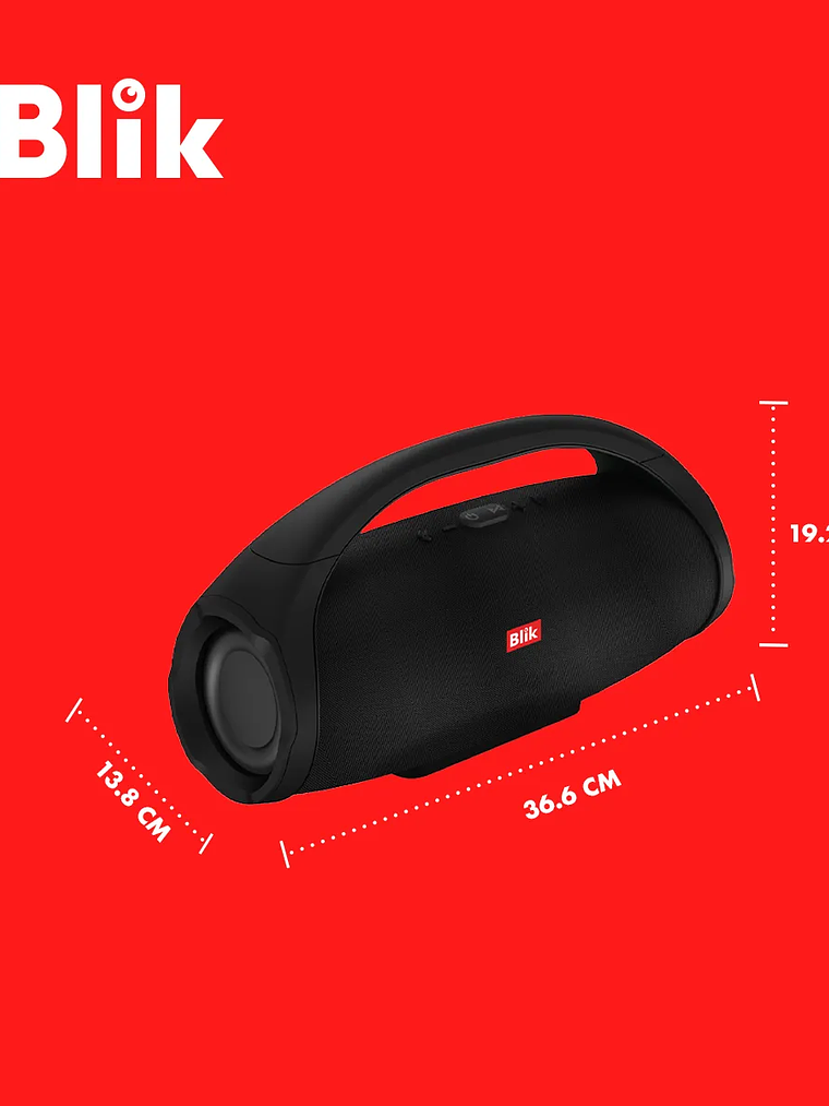 Parlante Bluetooth Blik Booster2 Color Negro 4