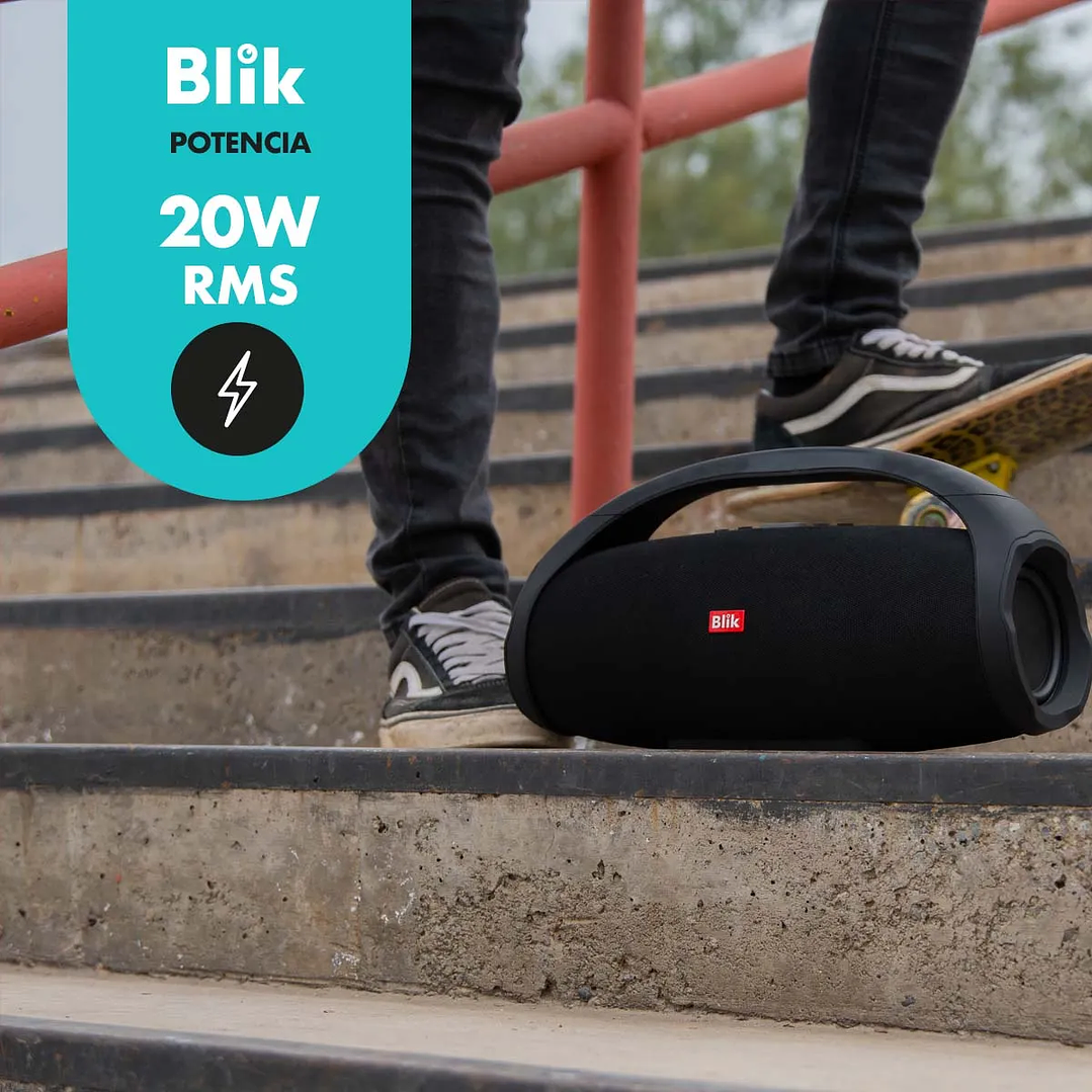 Parlante Bluetooth Blik Booster2 Color Negro 3