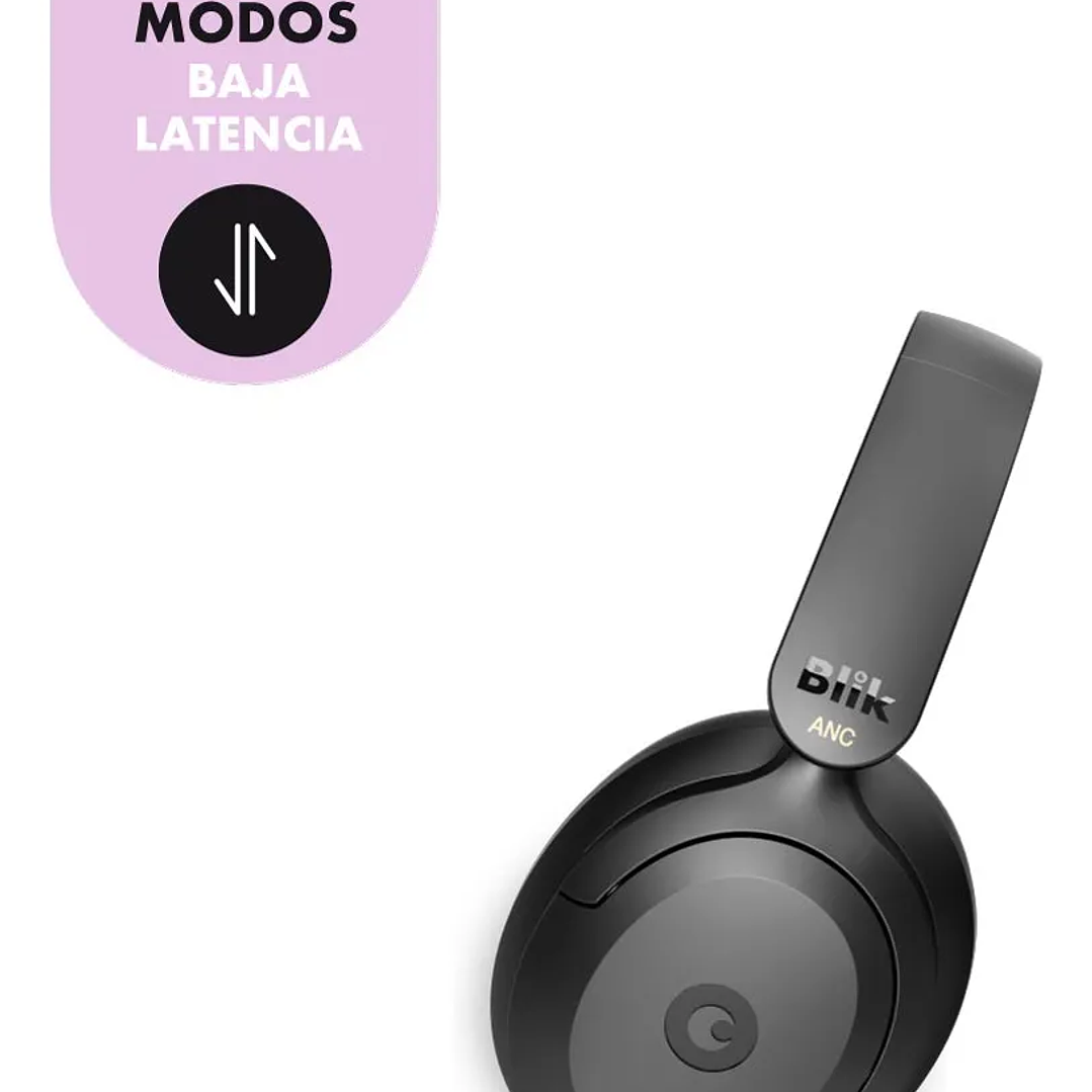 Audífonos Bluetooth Blik Soul900 Cancelación De Ruido 60 Hrs Color Negro 4