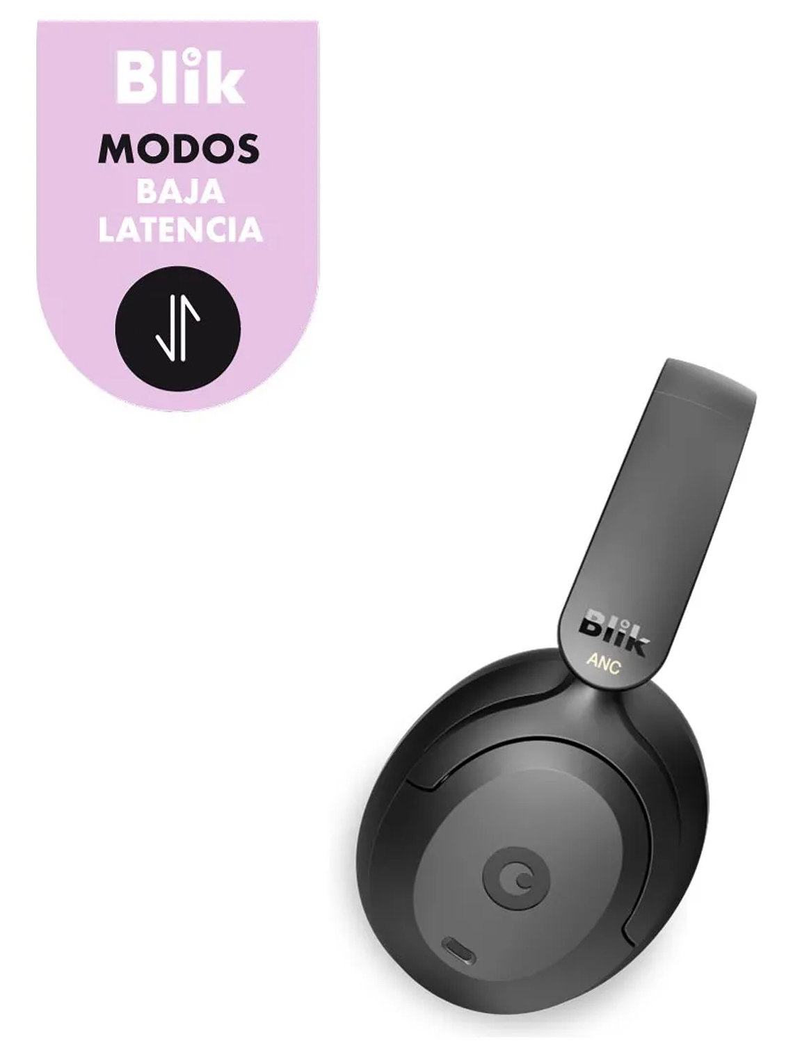 Audífonos Bluetooth Blik Soul900 Cancelación De Ruido 60 Hrs Color Negro 4