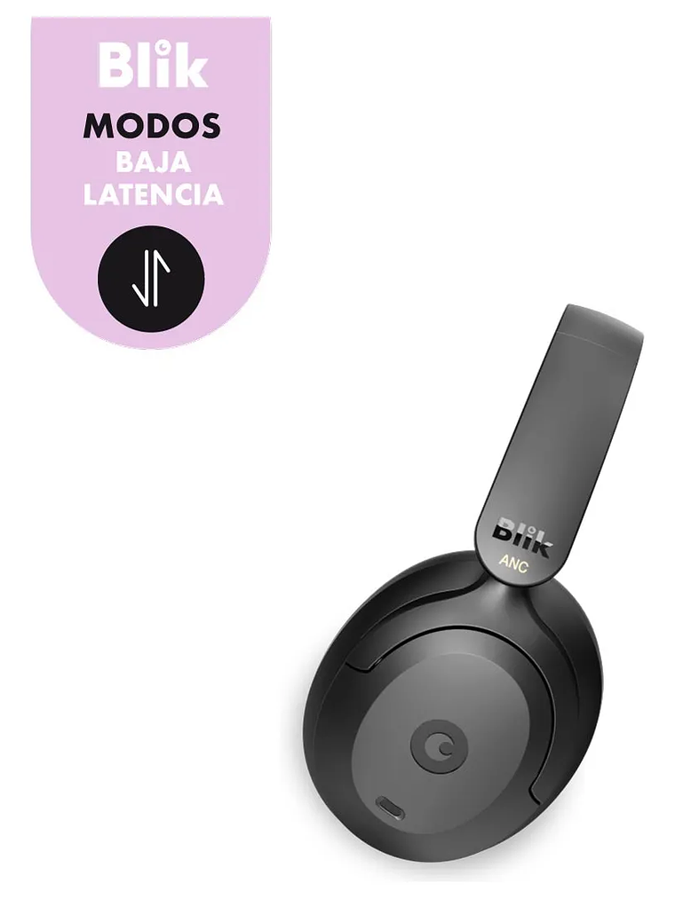 Audífonos Bluetooth Blik Soul900 Cancelación De Ruido 60 Hrs Color Negro 4