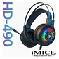 Audifonos Gamer iMICE HD-490 RGB, entrada USB. - Miniatura 3