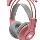 Audifonos Gamer Urbano Orejas De Gato Usb Luz Rgb Color Rosa - Miniatura 3
