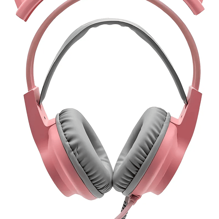 Audifonos Gamer Urbano Orejas De Gato Usb Luz Rgb Color Rosa 4