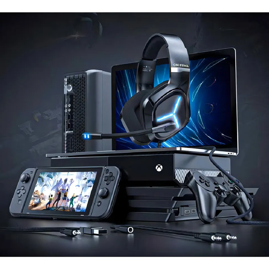 Audifonios Gamer Onikuma X9 Con Luz Rgb  3