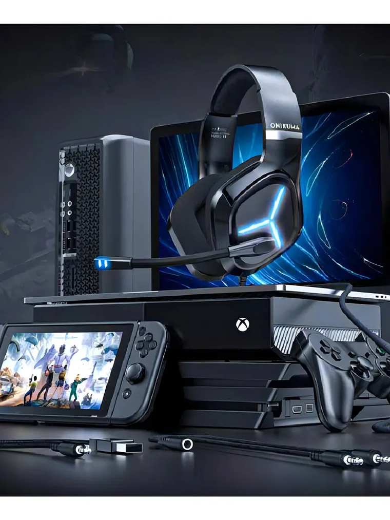 Audifonios Gamer Onikuma X9 Con Luz Rgb  3