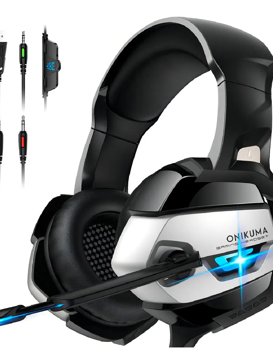 Audifonos Gamer Onikuma K5 Black Luz LED 1