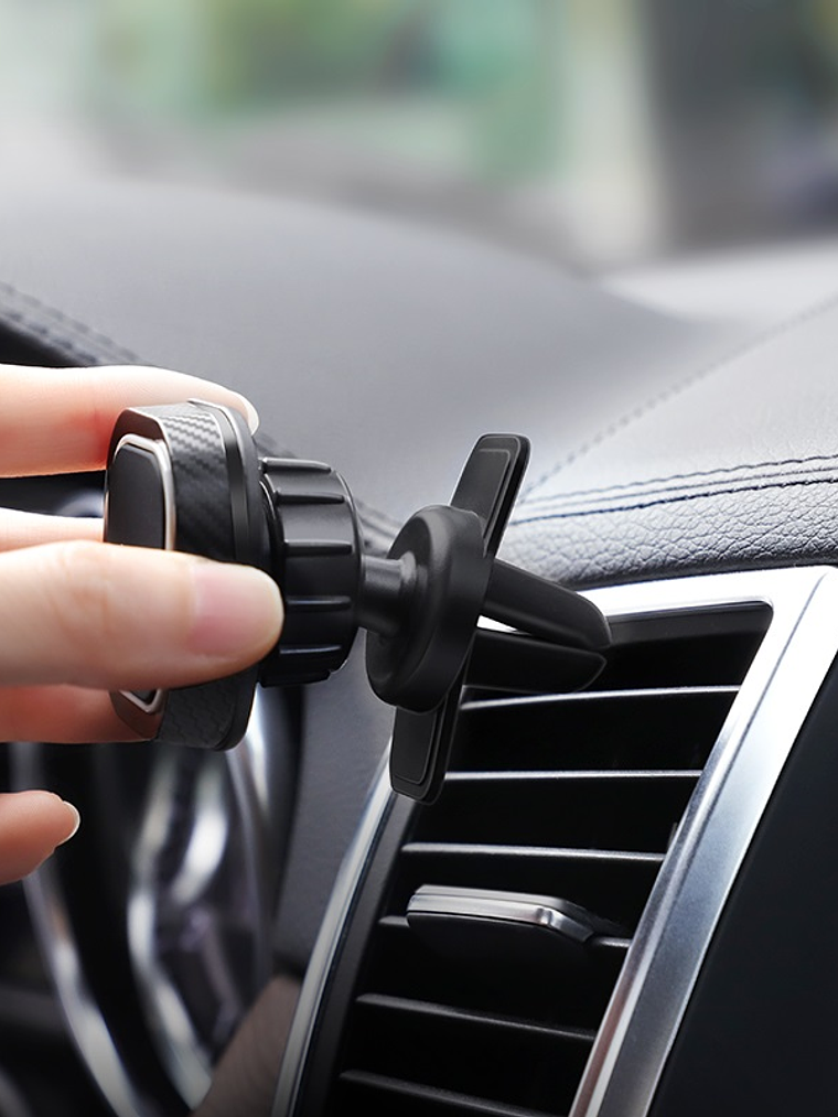 Soporte Magnetico De Auto Rejilla Hoco Ca52  Negro 4