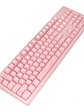 Teclado Gamer Generico Membrana Rosado Idioma Inglés  - Miniatura 1