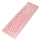 Teclado Gamer Generico Membrana Rosado Idioma Inglés  - Miniatura 1