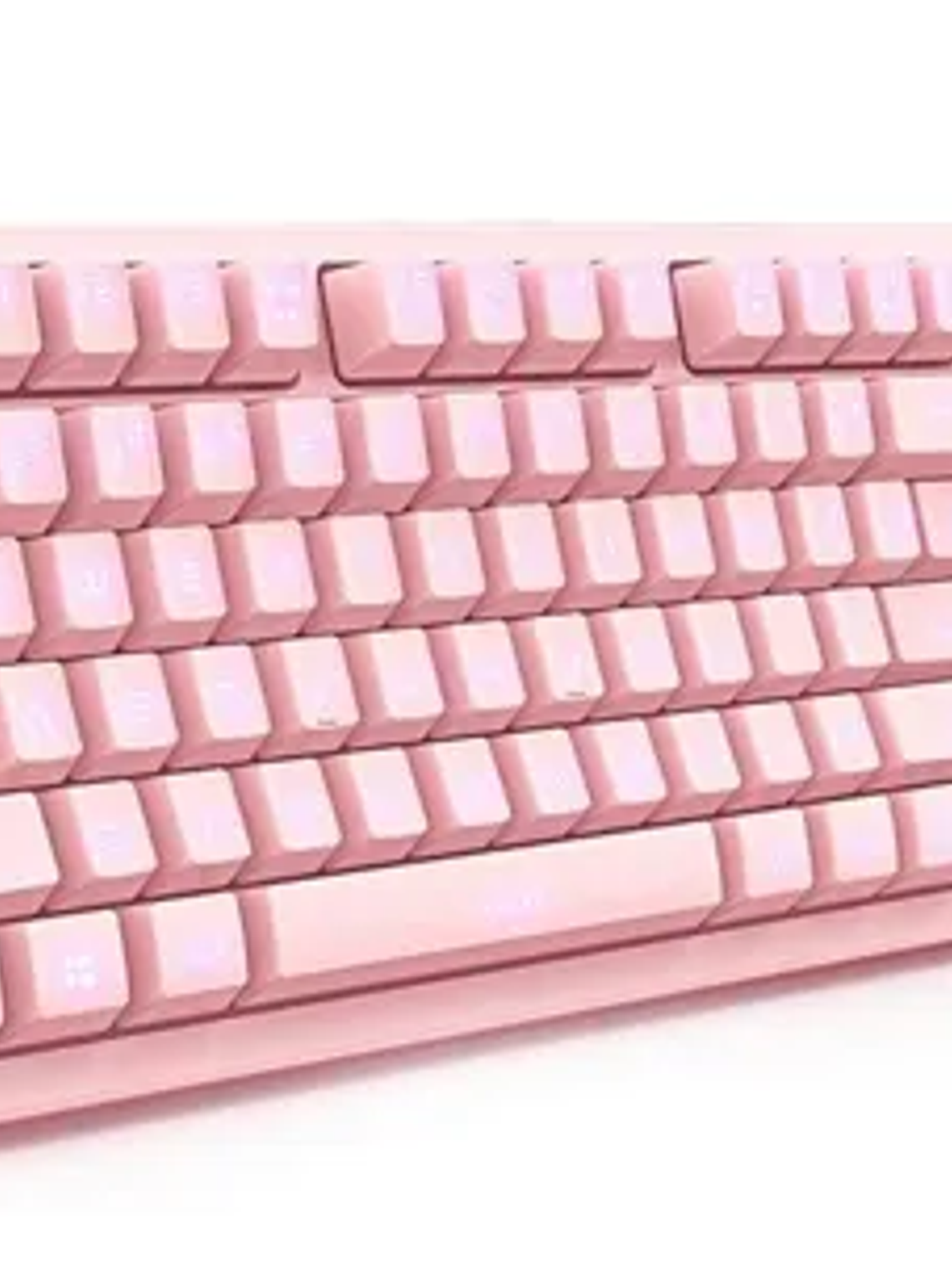 Teclado Gamer Generico Membrana Rosado Idioma Inglés  2