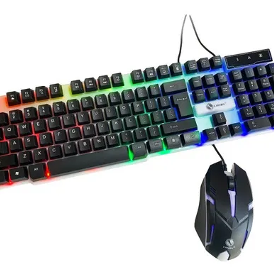 Combo Mouse Y Teclado Gamer Rgb Limeide Gtx300 1