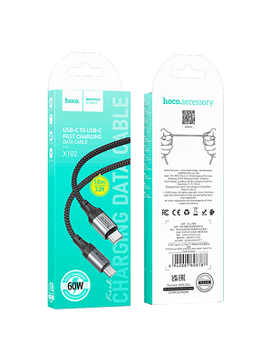 Cable Tipo C a Tipo C Hoco X102 Negro